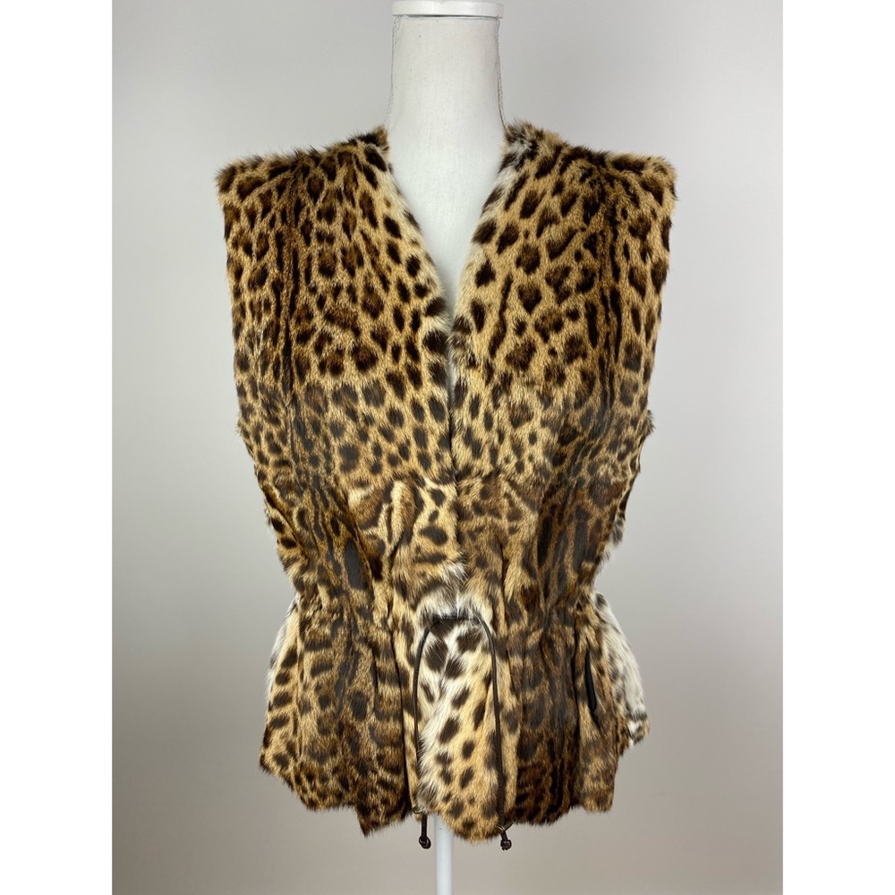 Real Lynx Lippi Cat fur Vest Coat Jacket